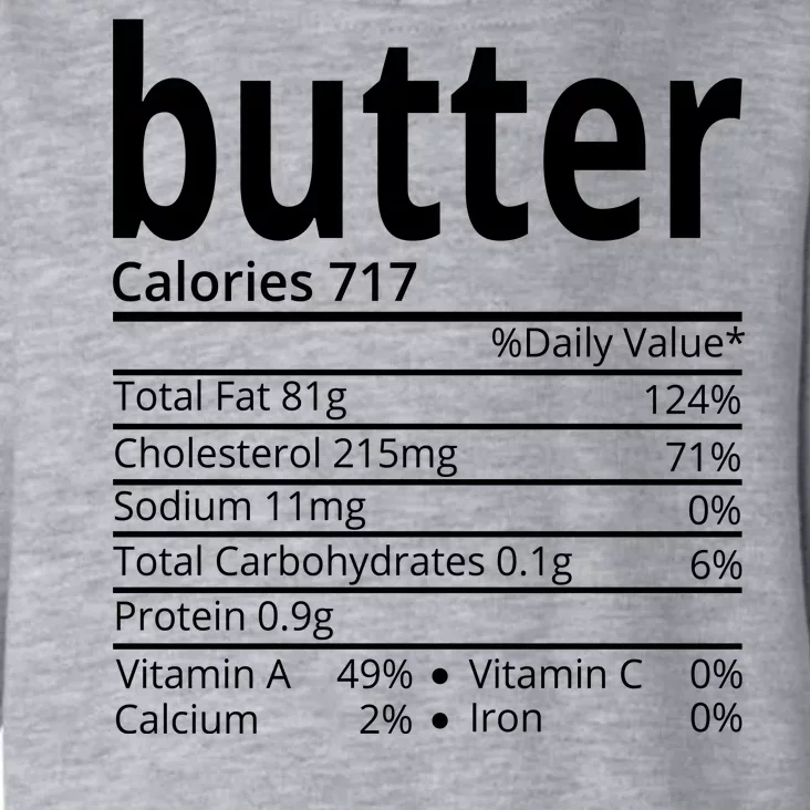 Butter Nutritional Facts Thanksgiving Matching Family Costume Toddler Hoodie