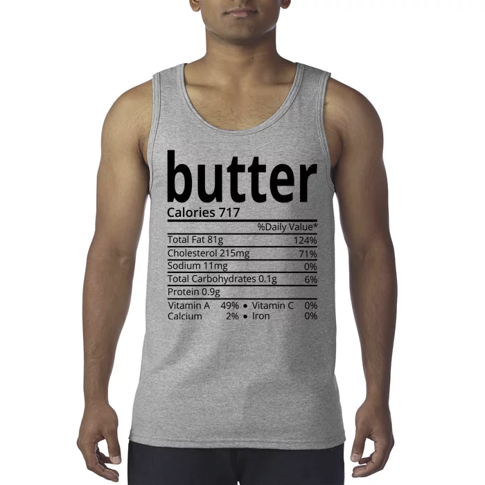 Butter Nutritional Facts Thanksgiving Matching Family Costume Tank Top