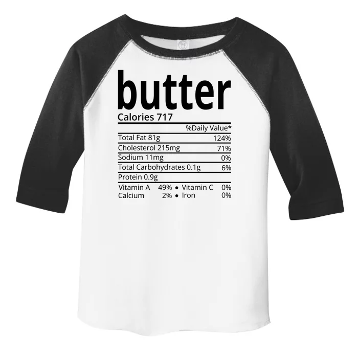 Butter Nutritional Facts Thanksgiving Matching Family Costume Toddler Fine Jersey T-Shirt