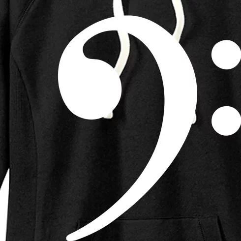 Bass Note F Key Bass Player Music Bass Clef Women's Fleece Hoodie