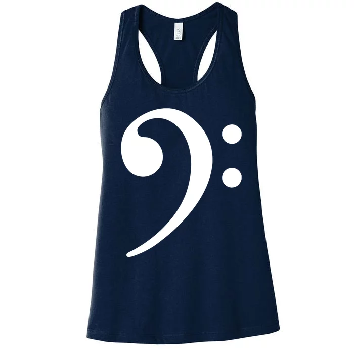 Bass Note F Key Bass Player Music Bass Clef Women's Racerback Tank