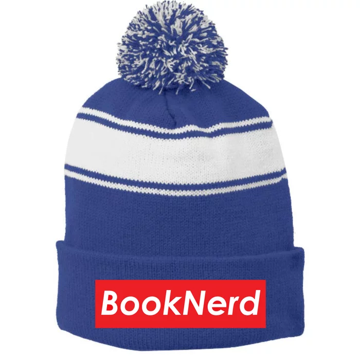 Book Nerd For Speed Readers Booksh Meme Reading Book Nerd Gift Stripe Pom Pom Beanie