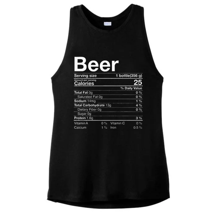 Beer Nutrition Facts Thanksgiving Gifts Drinking Costume Ladies Tri-Blend Wicking Tank