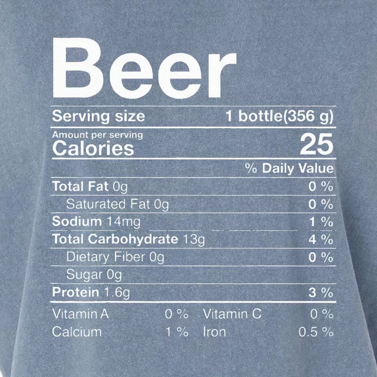 Beer Nutrition Facts Thanksgiving Gifts Drinking Costume Garment-Dyed Women's Muscle Tee