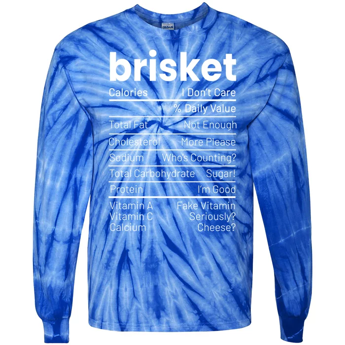 Brisket Nutrition Facts Meat Lover Bbq Nutrition Facts Cute Gift Tie-Dye Long Sleeve Shirt