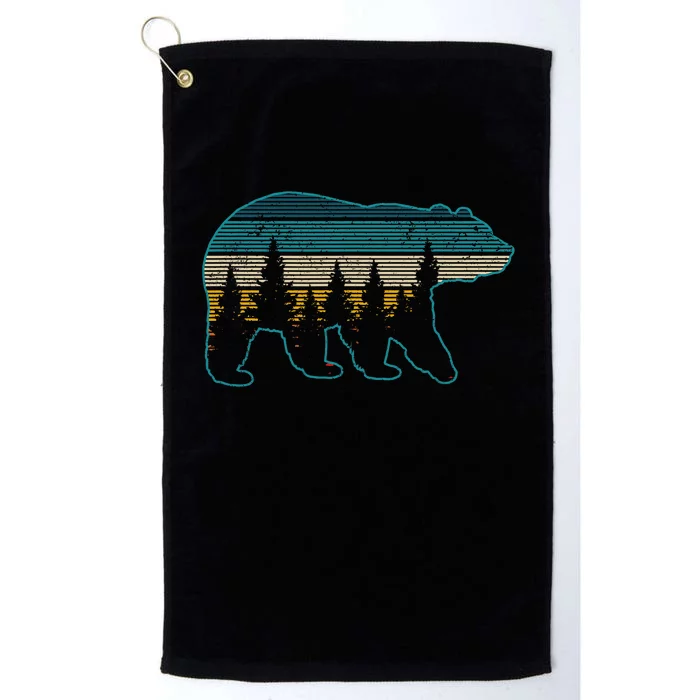 Bear Nature Grizzly Brown Black Bear Hiking Hunting Gift Platinum Collection Golf Towel