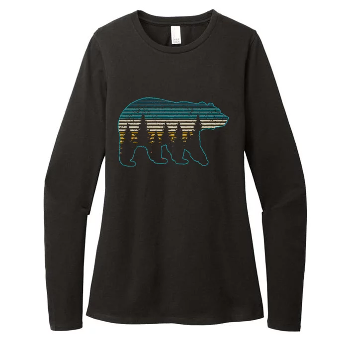 Bear Nature Grizzly Brown Black Bear Hiking Womens CVC Long Sleeve Shirt