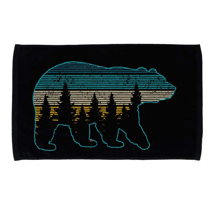 Bear Nature Grizzly Brown Black Bear Hiking Microfiber Hand Towel