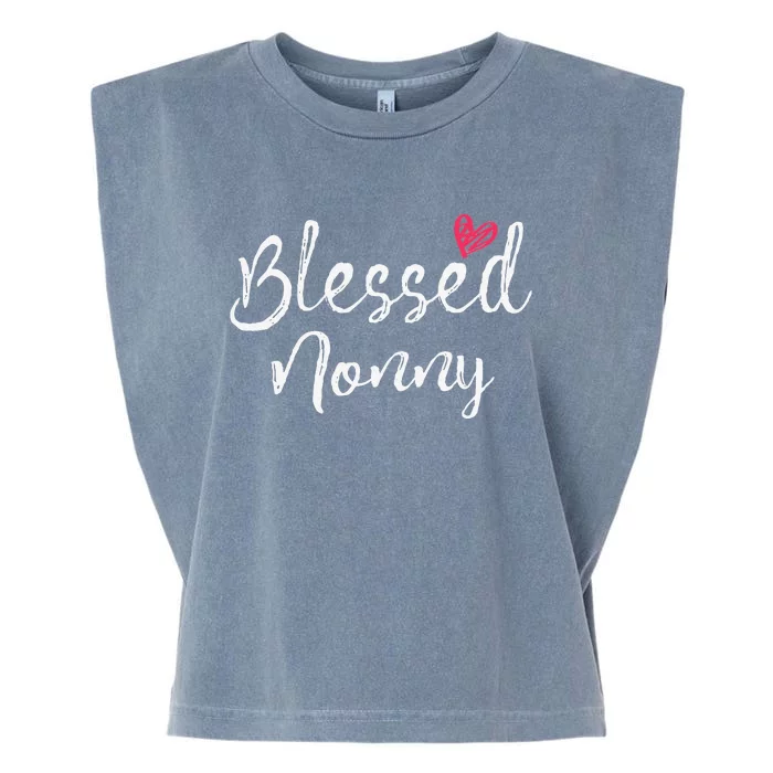 Blessed Nonny Grandma Gifts Garment-Dyed Women's Muscle Tee