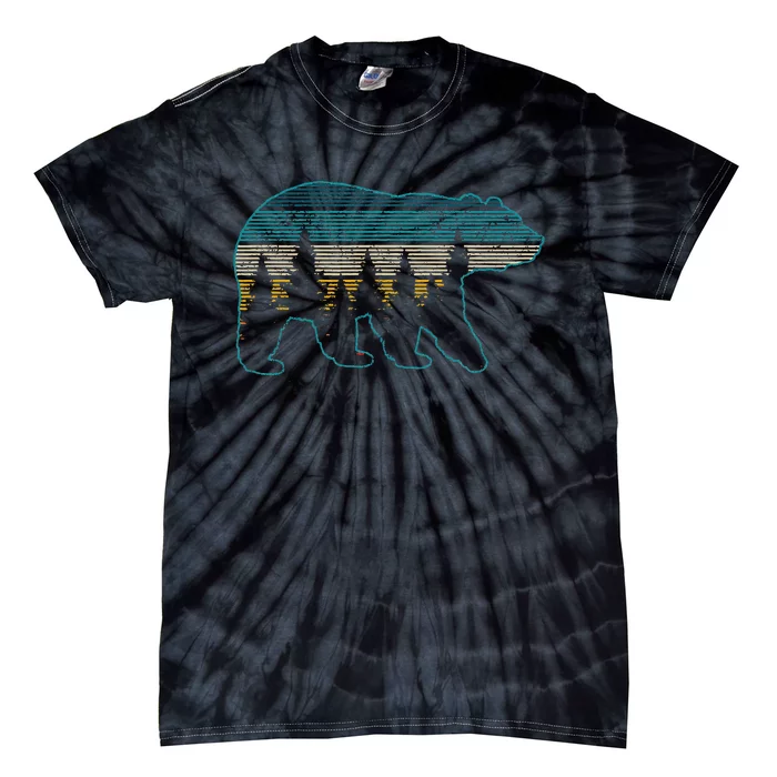 Bear Nature Grizzly Brown Black Bear Hiking Tie-Dye T-Shirt