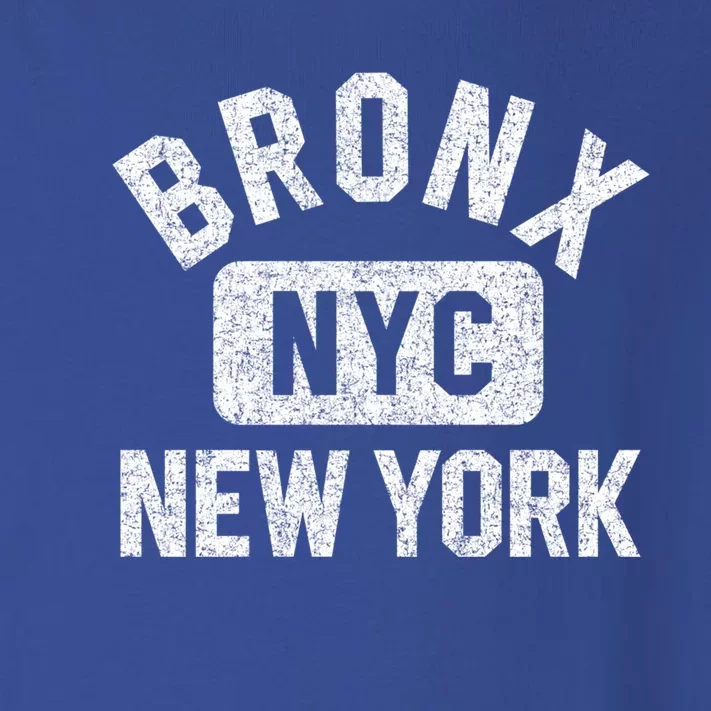 Bronx Nyc Gym Style Distressed White Print Gift Toddler Long Sleeve Shirt