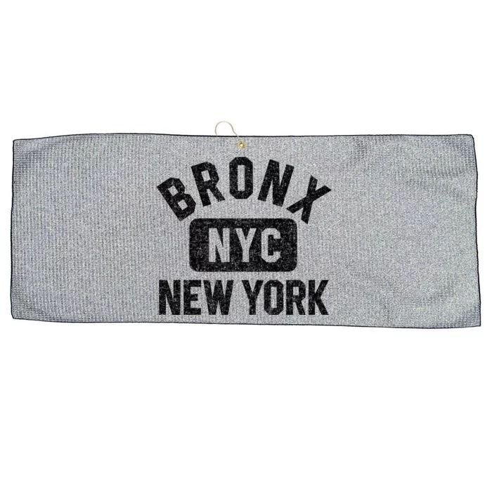 Bronx Nyc Gym Style Distressed White Print Gift Large Microfiber Waffle Golf Towel