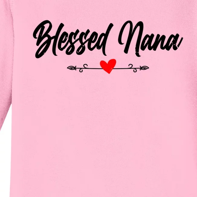 Blessed Nana Grandparents Day Funny Gift Baby Long Sleeve Bodysuit