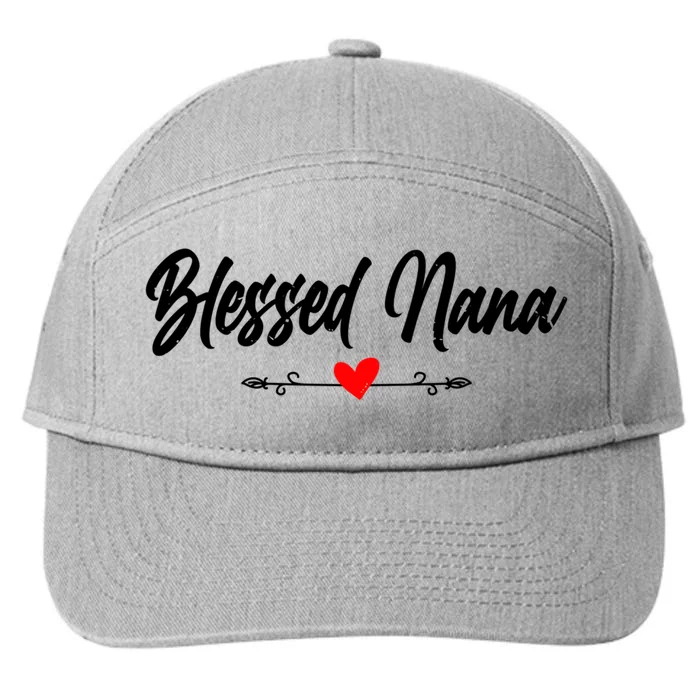 Blessed Nana Grandparents Day Funny Gift 7-Panel Snapback Hat