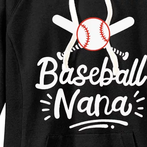 Baseball Nana Grandma Grandmother Women's Fleece Hoodie