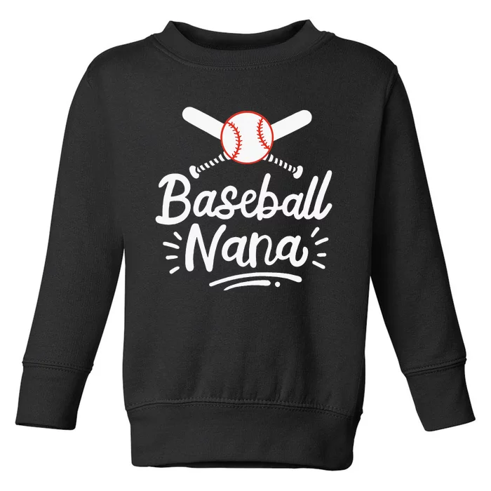 Baseball Nana Grandma Grandmother Toddler Sweatshirt