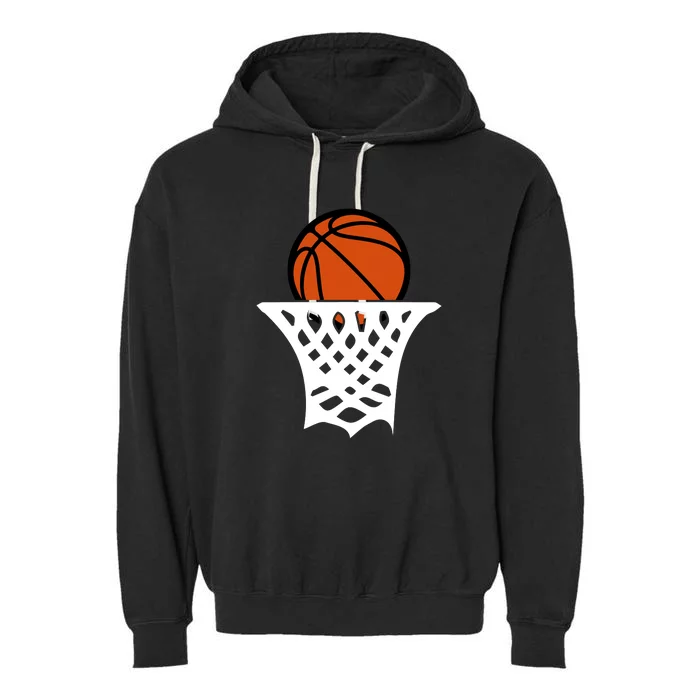 Basketball Net Gift For Basketball Player Sport Team Garment-Dyed Fleece Hoodie