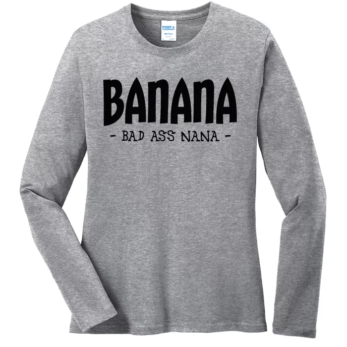 Banana Nana Gifts Grandma Ladies Long Sleeve Shirt