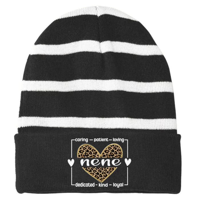 Best Nene Grandmother Appreciation Nene Grandma Striped Beanie with Solid Band