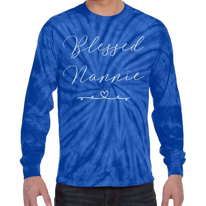 Blessed Nannie Gift Tie-Dye Long Sleeve Shirt