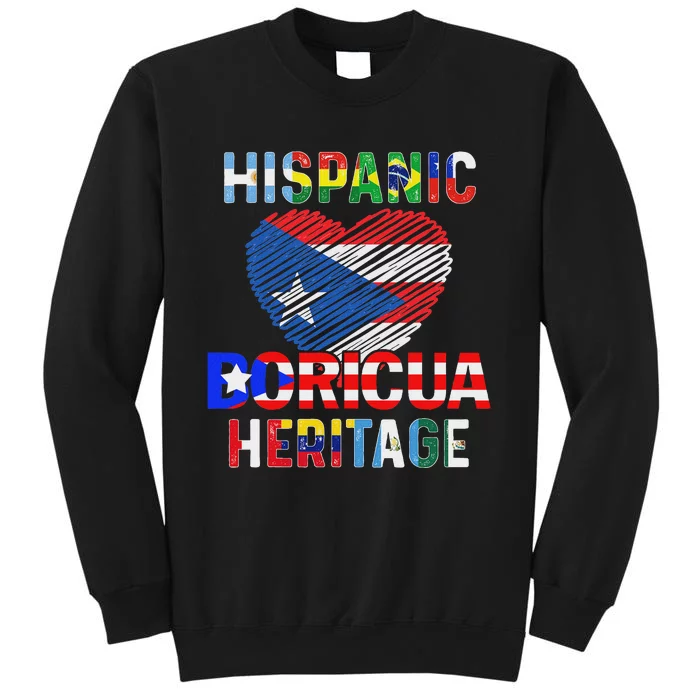 Boricua National Hispanic Heritage Month Puerto Rico Flag Sweatshirt