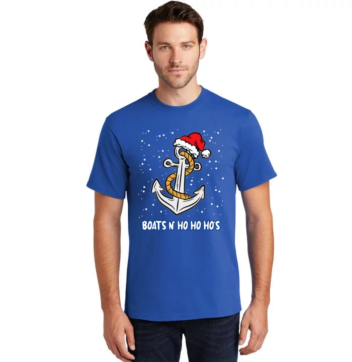 Boats N Ho Ho Hos Christmas Pajama Funny Humor X Mas Boating Gift Tall T-Shirt