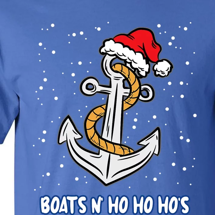 Boats N Ho Ho Hos Christmas Pajama Funny Humor X Mas Boating Gift Tall T-Shirt