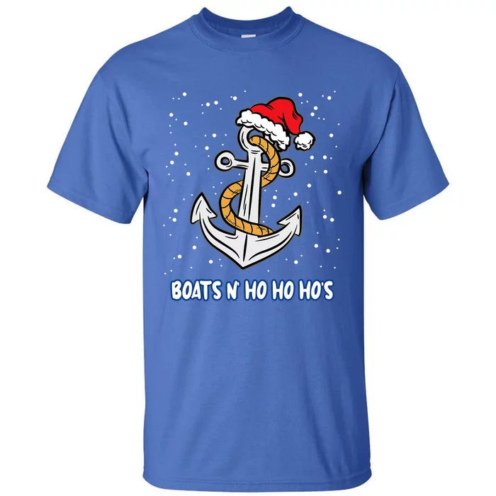 Boats N Ho Ho Hos Christmas Pajama Funny Humor X Mas Boating Gift Tall T-Shirt