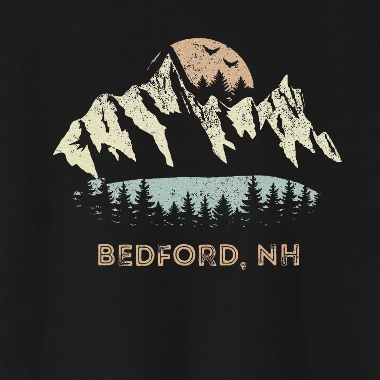 Bedford New Hampshire Mountain Sunset Sunrise Nh Women's Crop Top Tee