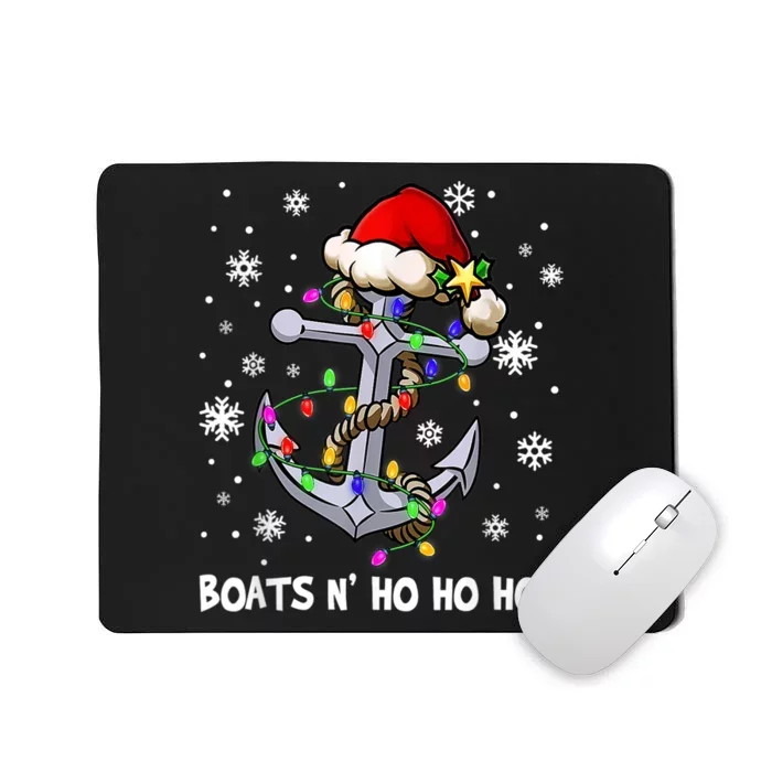 Boats N Ho Ho Hos Christmas Pajama Funny Humor X Mas Boating Mousepad