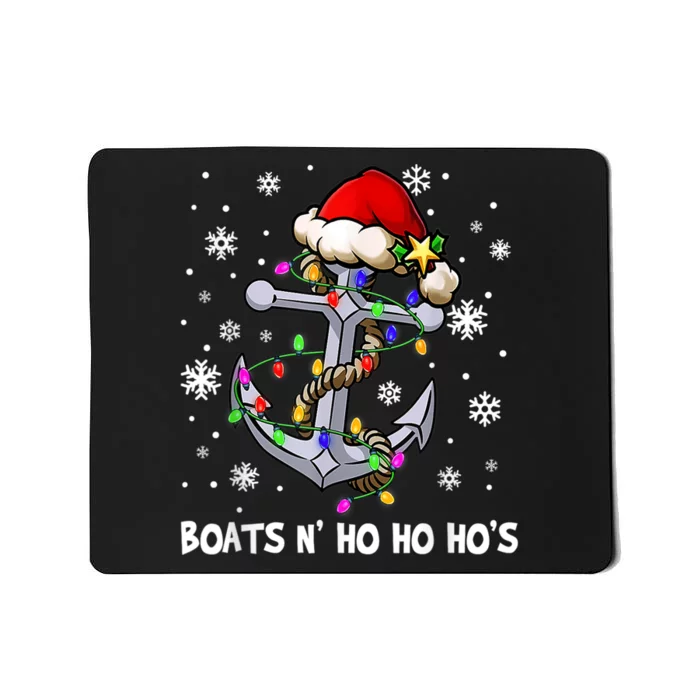 Boats N Ho Ho Hos Christmas Pajama Funny Humor X Mas Boating Mousepad