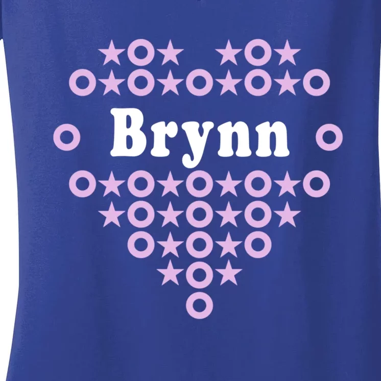 Brynn Name Heart Hugs Stars For Gift Women's V-Neck T-Shirt