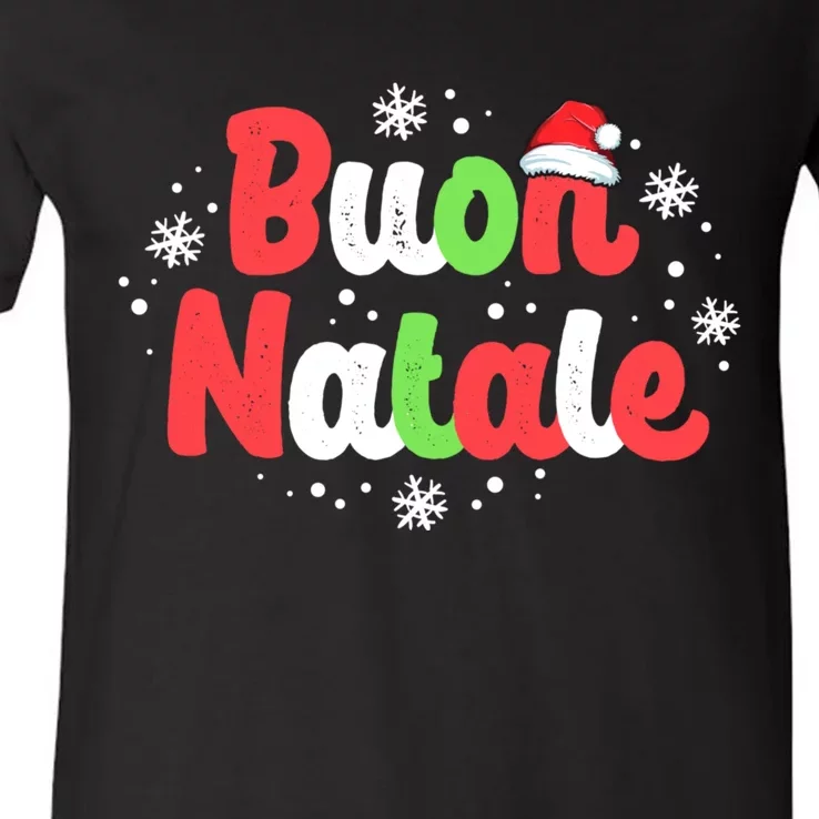 Buon Natale Italy Pride Xmas Holiday Italian Christmas V-Neck T-Shirt