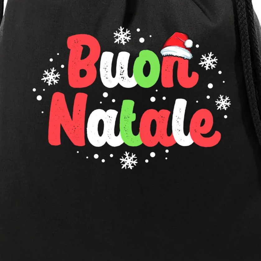 Buon Natale Italy Pride Xmas Holiday Italian Christmas Drawstring Bag