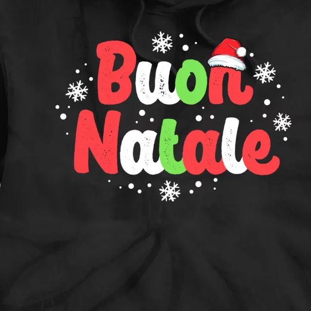 Buon Natale Italy Pride Xmas Holiday Italian Christmas Tie Dye Hoodie