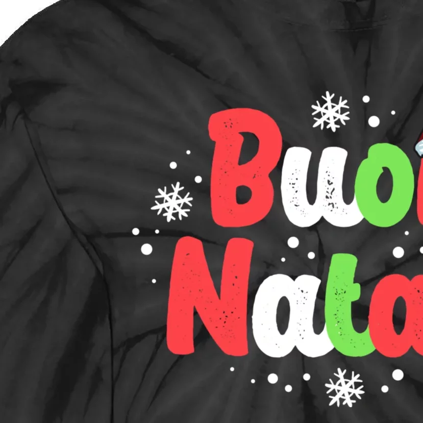 Buon Natale Italy Pride Xmas Holiday Italian Christmas Tie-Dye Long Sleeve Shirt