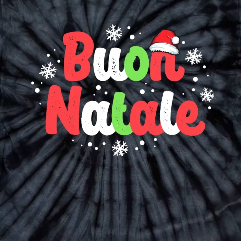 Buon Natale Italy Pride Xmas Holiday Italian Christmas Tie-Dye T-Shirt