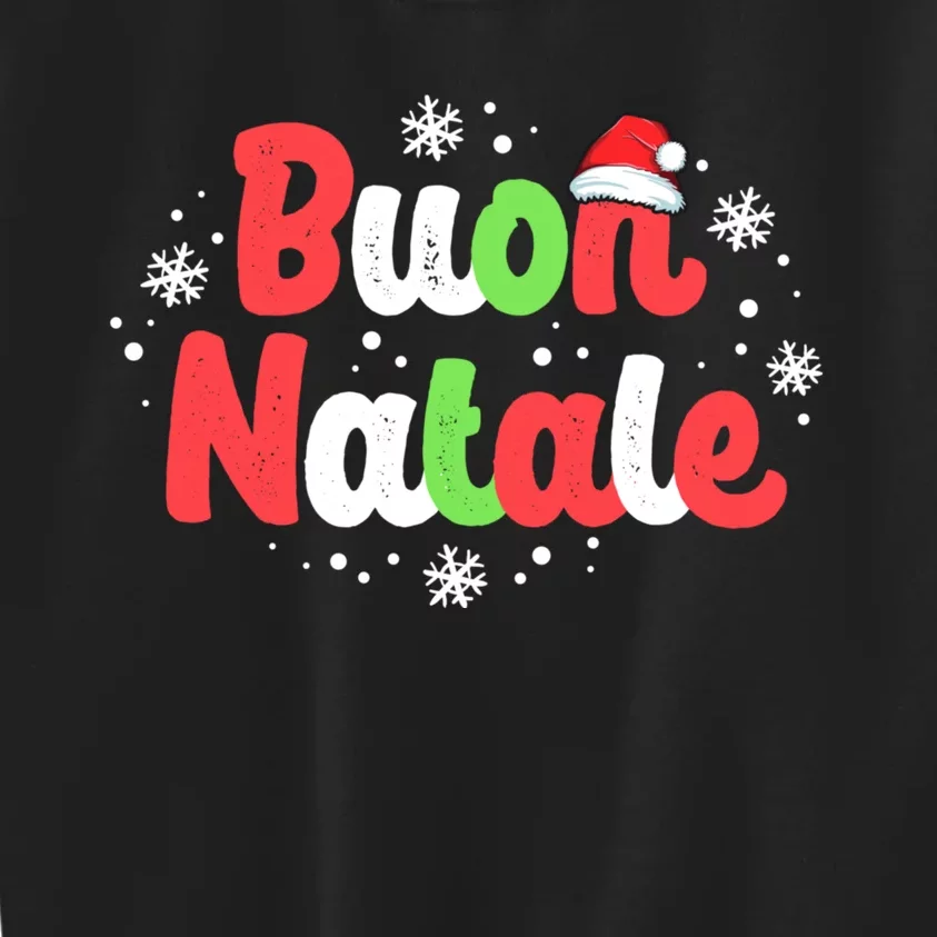 Buon Natale Italy Pride Xmas Holiday Italian Christmas Kids Sweatshirt