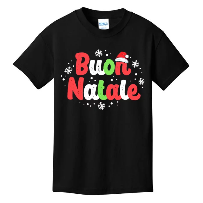 Buon Natale Italy Pride Xmas Holiday Italian Christmas Kids T-Shirt
