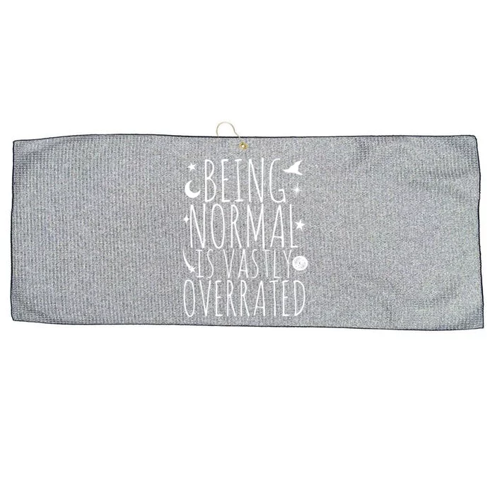 Being Normal Is Vastly Overrated Witch Large Microfiber Waffle Golf Towel