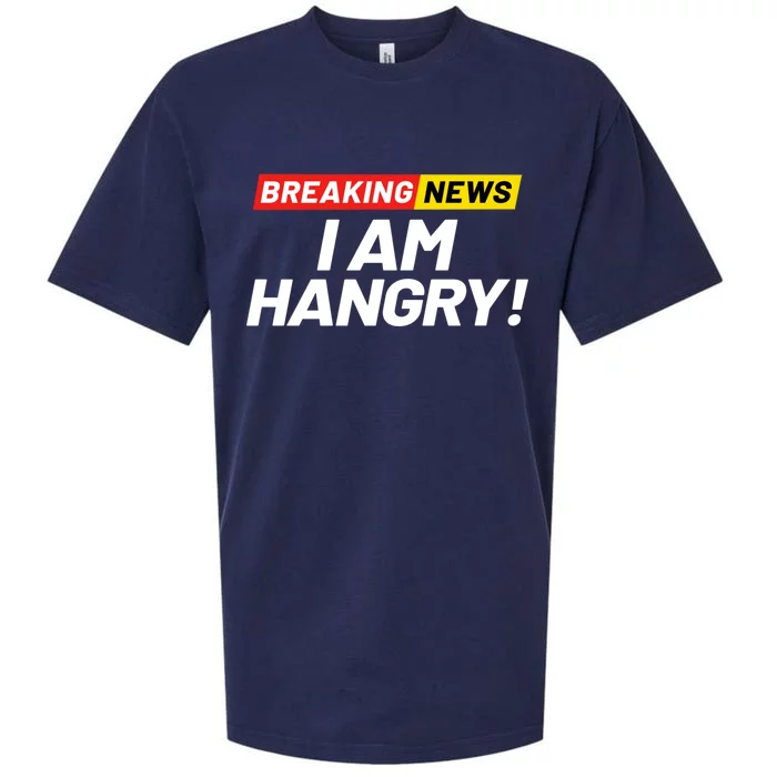 Breaking News I Dont Care I Am Hangry Meaning Hungry Angry Cute Gift Sueded Cloud Jersey T-Shirt