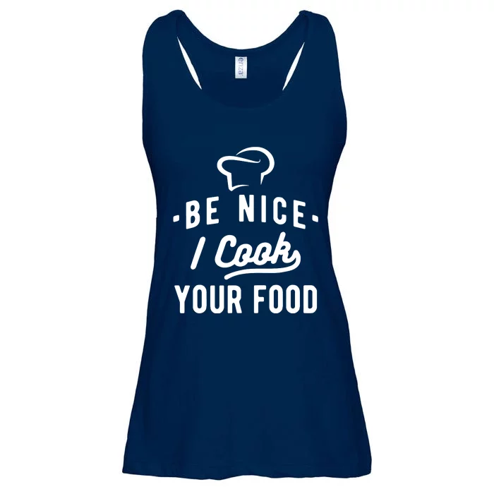 Be Nice I Cook Your Food Funny Cooking Lover Chef Cook Ladies Essential Flowy Tank