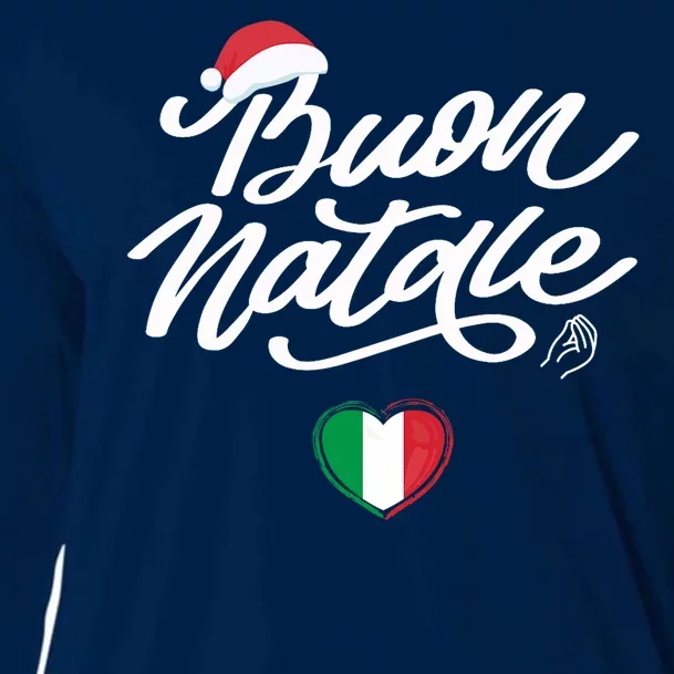 Buon Natale Italian Family Christmas Italy Pride Holiday Cooling Performance Long Sleeve Crew