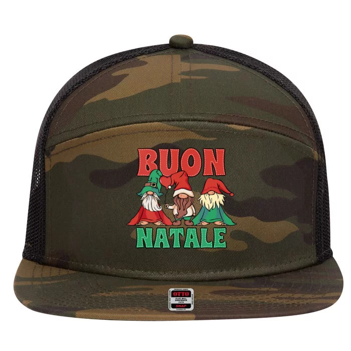 Buon Natale Italian Merry Christmas Tank Top 7 Panel Mesh Trucker Snapback Hat