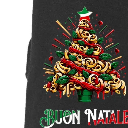 Buon Natale Italian Pasta Christmas Tree Xmas Doggie 3-End Fleece Hoodie