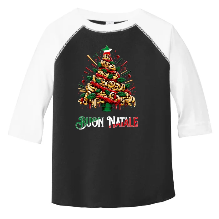 Buon Natale Italian Pasta Christmas Tree Xmas Toddler Fine Jersey T-Shirt