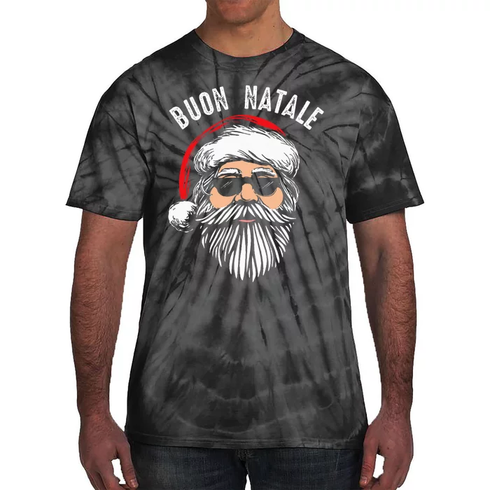 Buon Natale Italian Santa Claus Babbo Funny Christmas Gift Tie-Dye T-Shirt