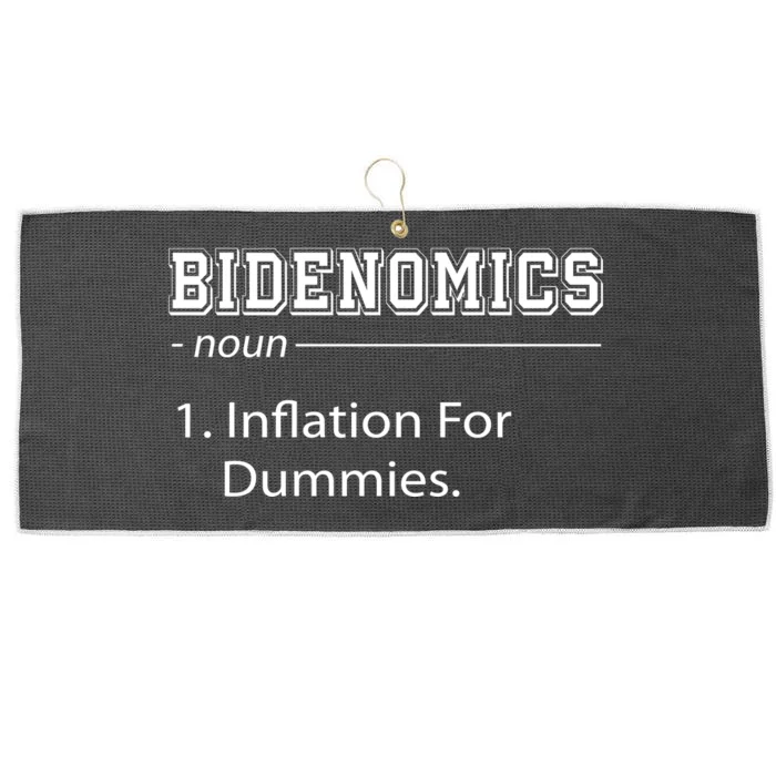 Bidenomics Noun Inflation For Dummies Funny Anti Joe Biden Large Microfiber Waffle Golf Towel