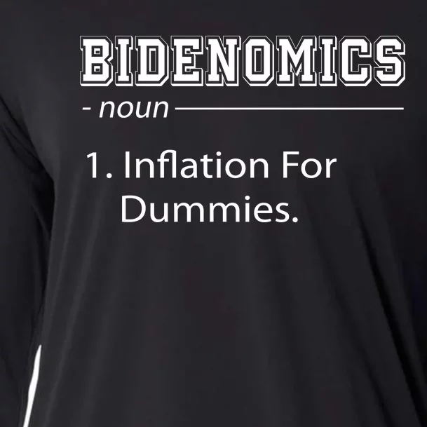 Bidenomics Noun Inflation For Dummies Funny Anti Joe Biden Cooling Performance Long Sleeve Crew