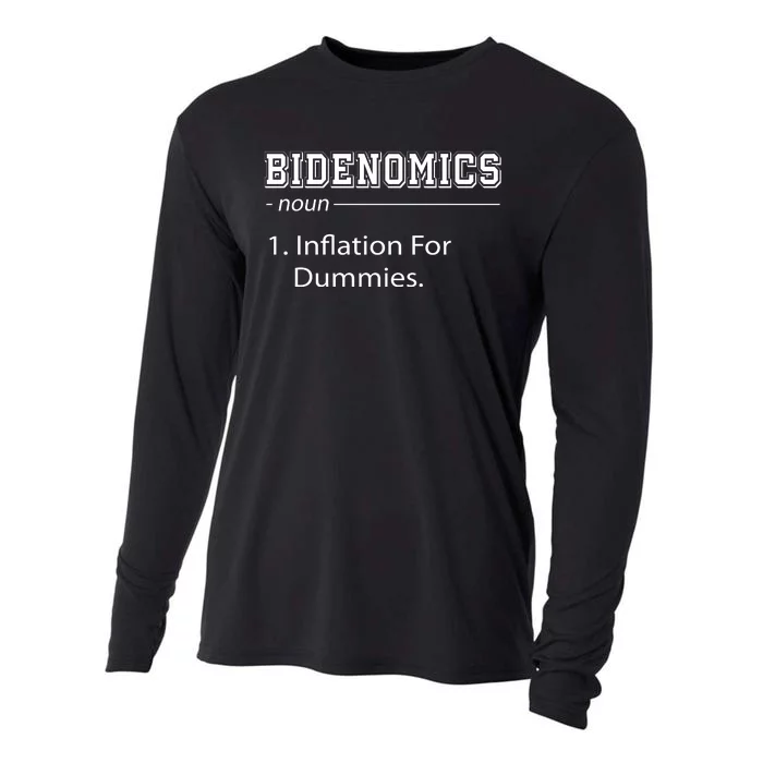 Bidenomics Noun Inflation For Dummies Funny Anti Joe Biden Cooling Performance Long Sleeve Crew